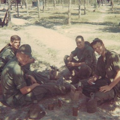 1-New guys just in country in the first week orientation, Tom Becker 2nd on the right December, 1968